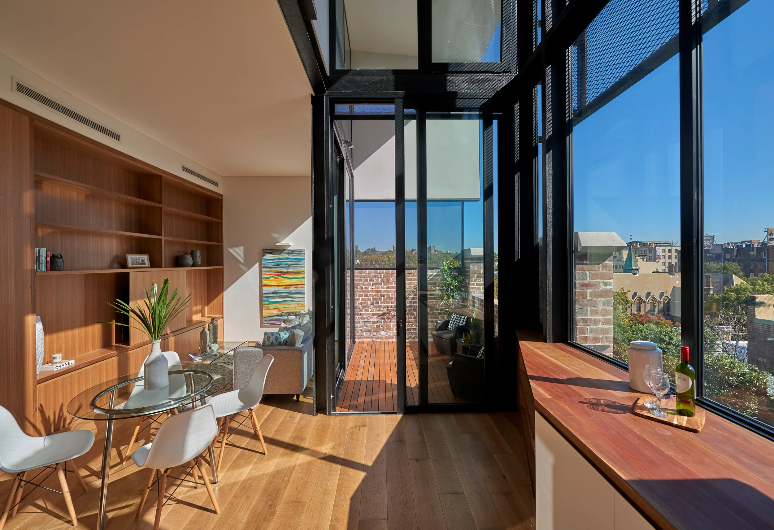 Interior of a property in Chippendale, Sydney designed by Ballina architects Markham Lee.