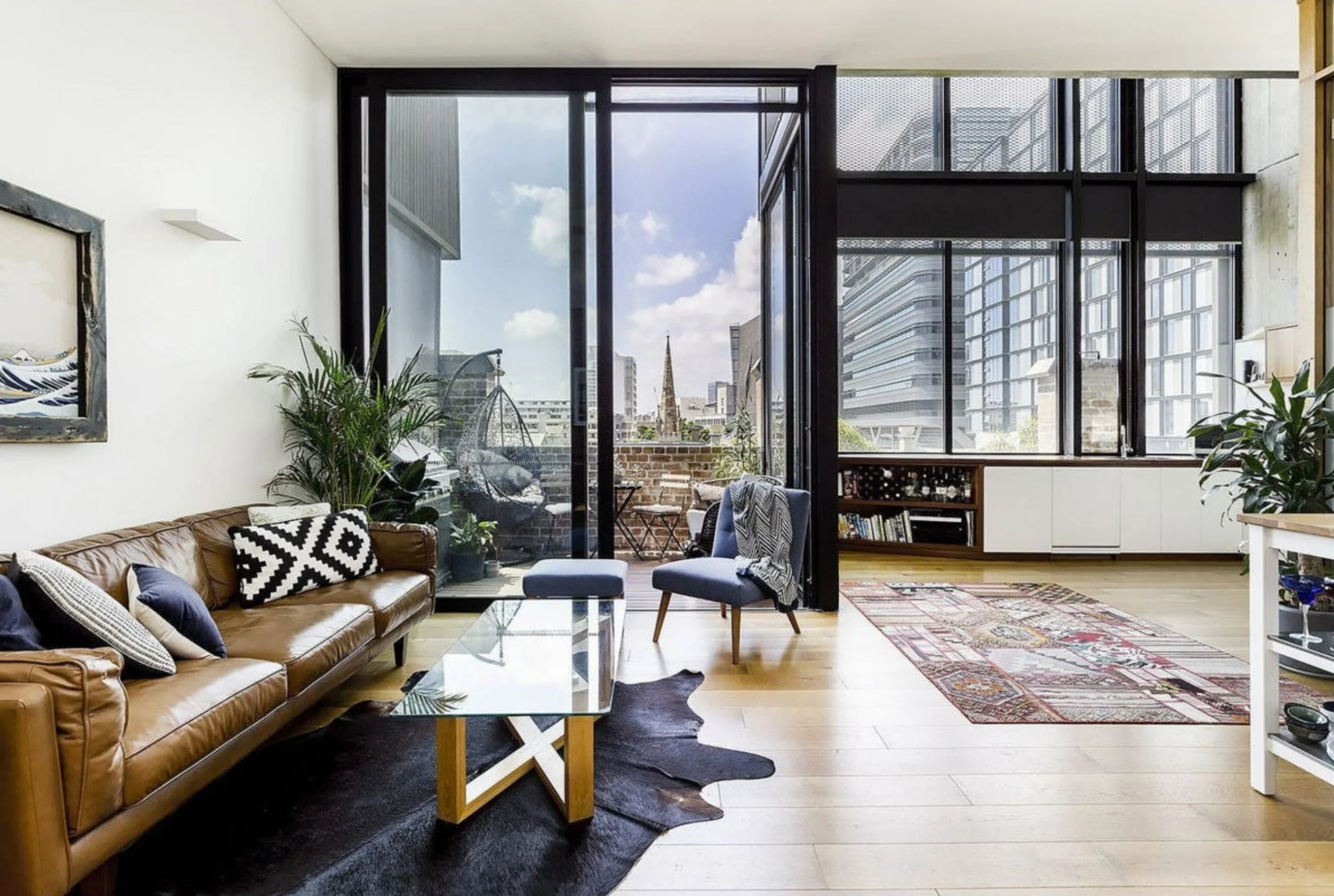 Living room of a property in Chippendale, Sydney designed by Ballina architects Markham Lee.