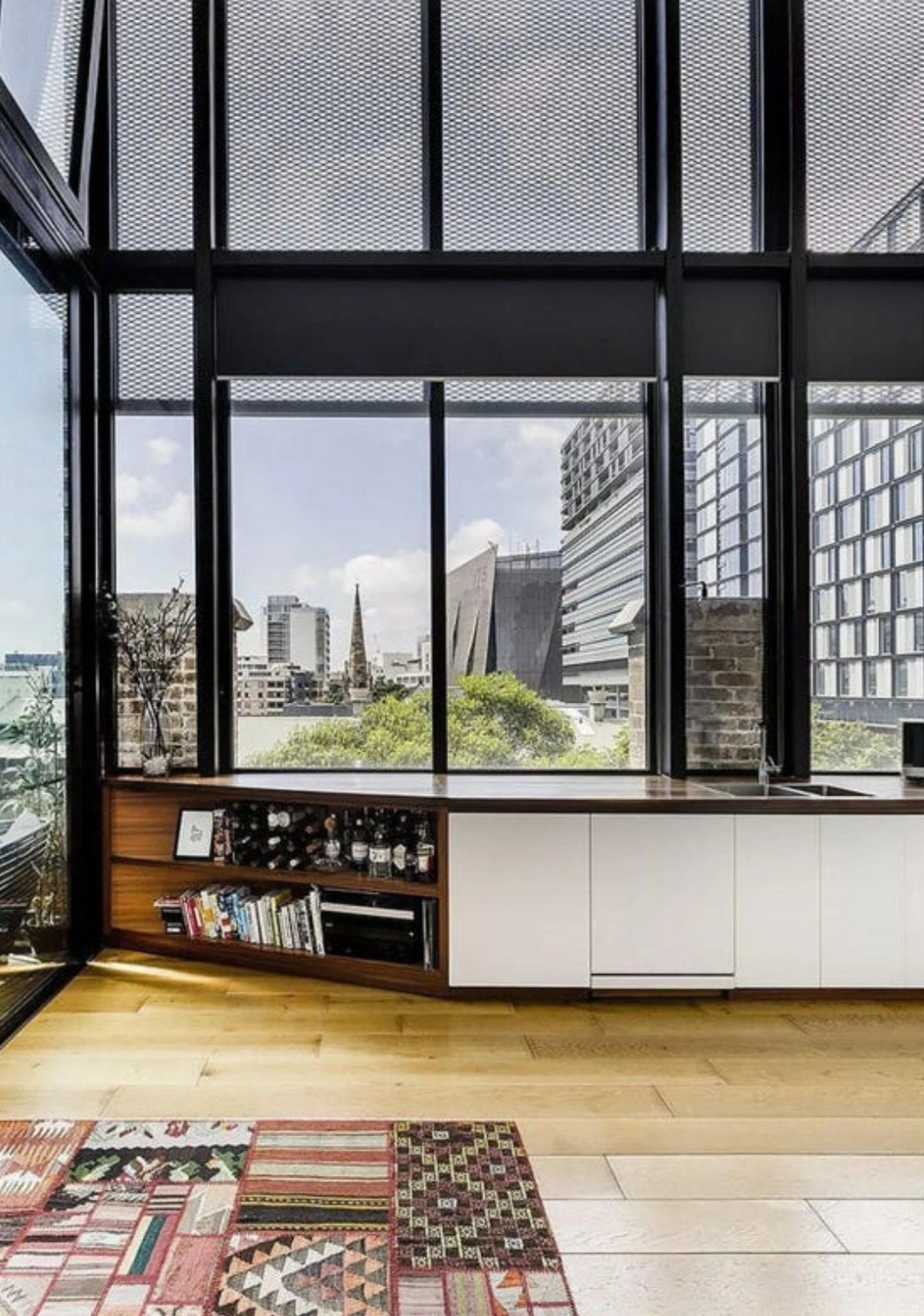 Kitchen of a property in Chippendale, Sydney designed by Ballina architects Markham Lee.