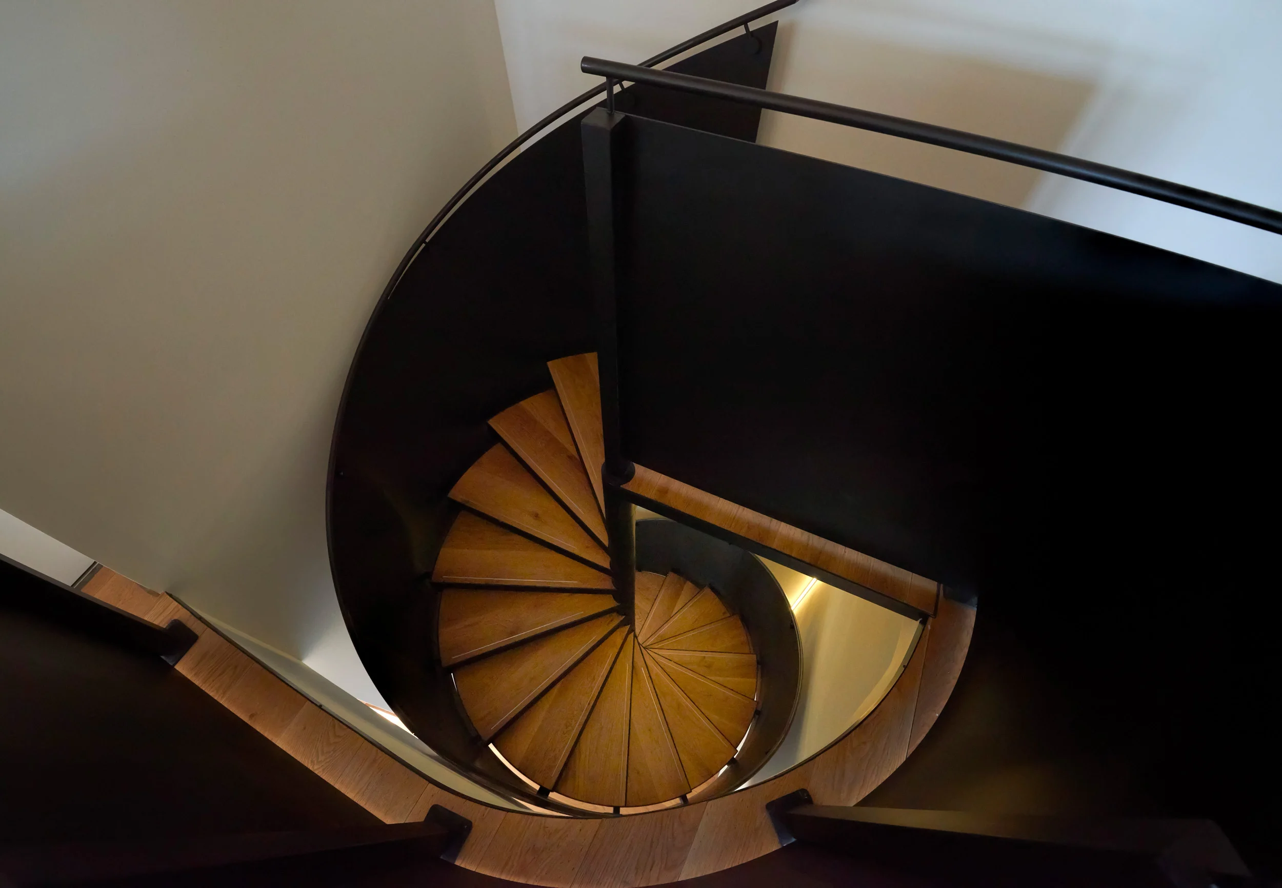 Spiral staircase of a property in Chippendale, Sydney designed by Ballina architects Markham Lee.