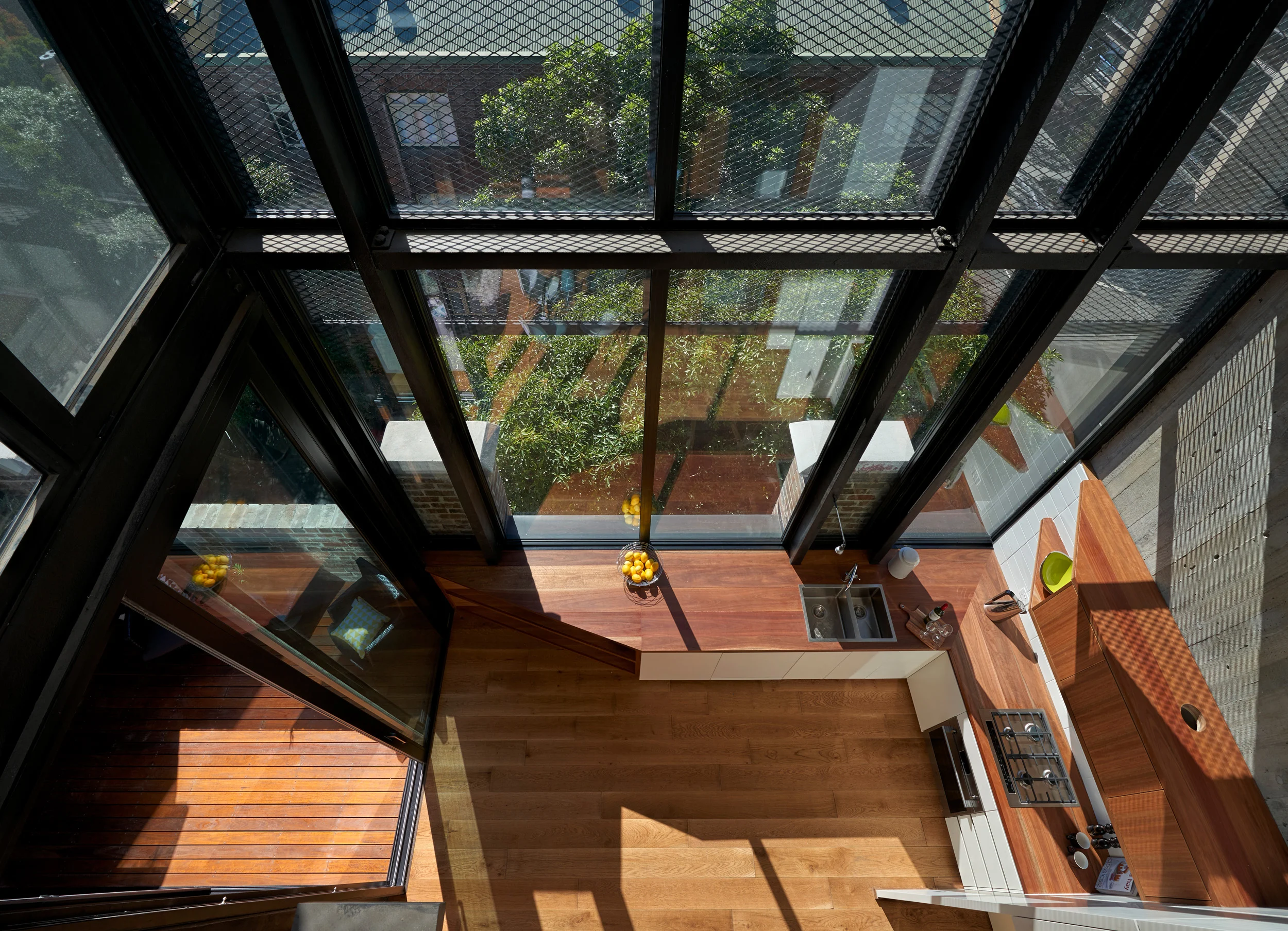 Kitchen of a property in Chippendale, Sydney designed by Ballina architects Markham Lee.