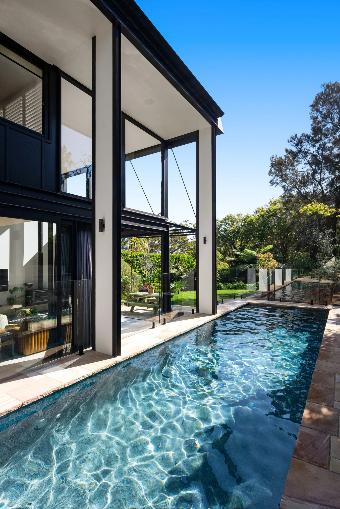 Pool of a property in Palm Beach, Sydney designed by Avalon Beach architects Markham Lee.