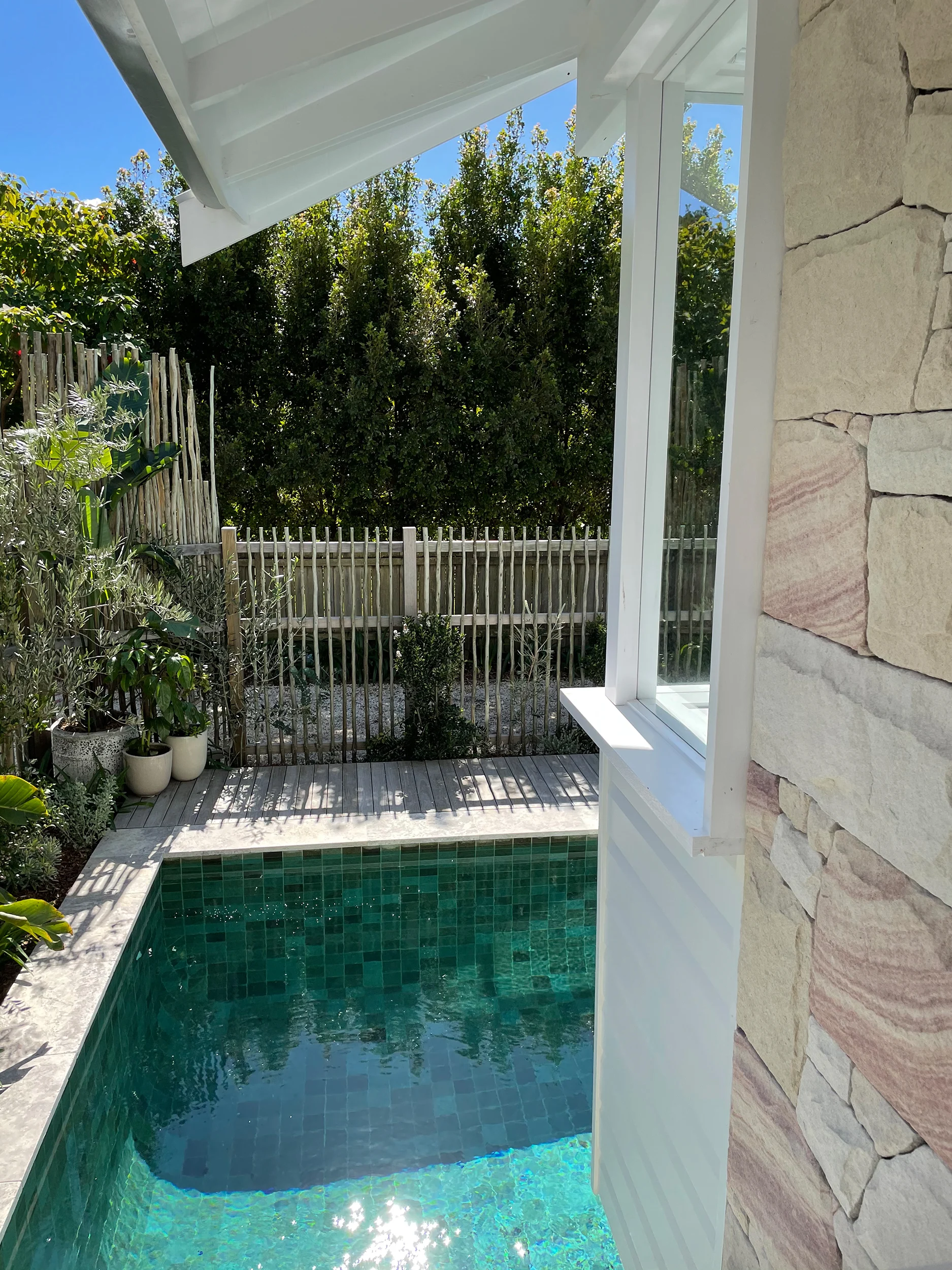 Pool of a property in Avalon Beach, Sydney designed by Ballina architects Markham Lee.