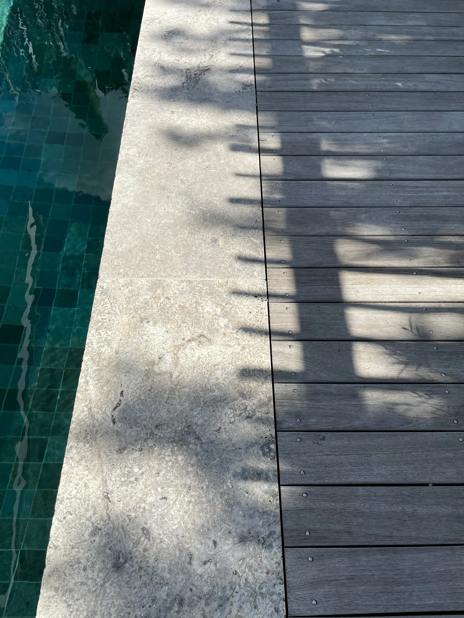 Detail of a pool of a property in Avalon Beach, Sydney designed by Ballina architects Markham Lee.