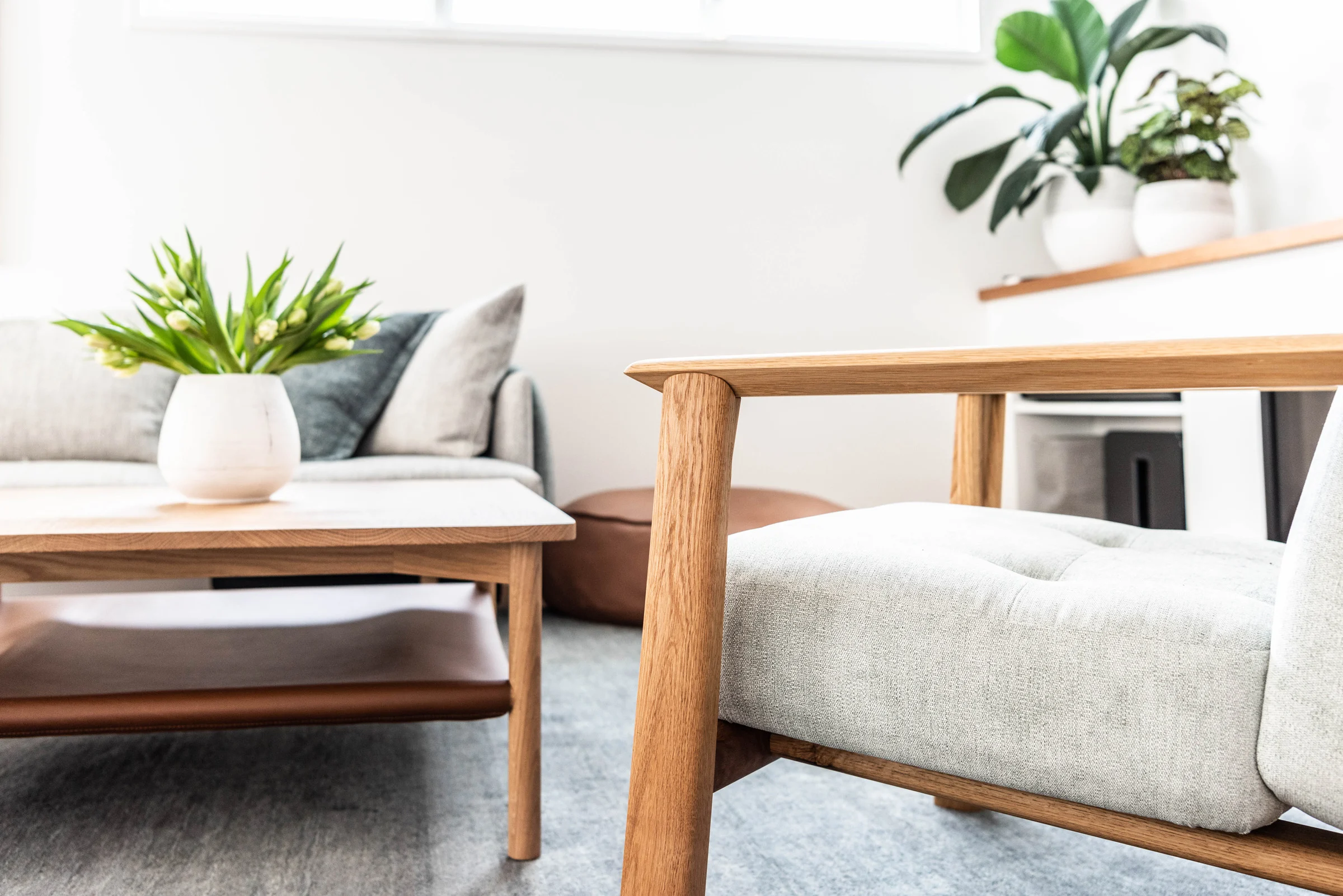 Lounge room of a property in Avalon Beach, Sydney designed by Byron Bay architects Markham Lee.